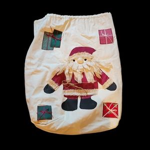 Hand Crafted Fabric Santa Gift Bag
